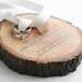 SUMMER SALE 20% OFF - Ring Bearer from pine wood and white cotton ribbon made to order (custom made)