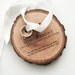 SUMMER SALE 20% OFF - Ring Bearer from pine wood and white cotton ribbon made to order (custom made)