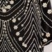 1920s black and white silk chiffon pearl-beaded gown