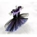 Victorian Paper Dress in Purple with Black Tulle Skirt and Velvet Corset