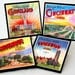 Ohio State Coasters Cleveland, Columbus, Toledo, Cincinnati Drink Coasters Hostess Gift