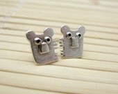 KOALA Stud Earrings Sterling Silver Mini Zoo series