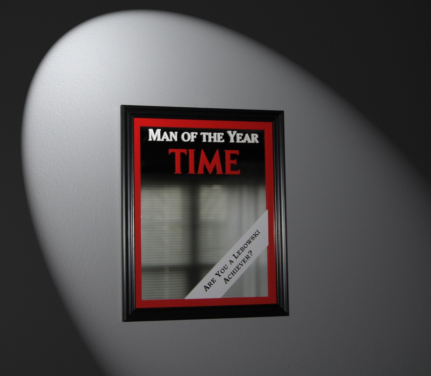 The Big Lebowski Time Man of the Year Mirror Prop Replica - Screen Printed