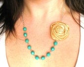 Ive Got Sunshine fabric flower necklace rosette
