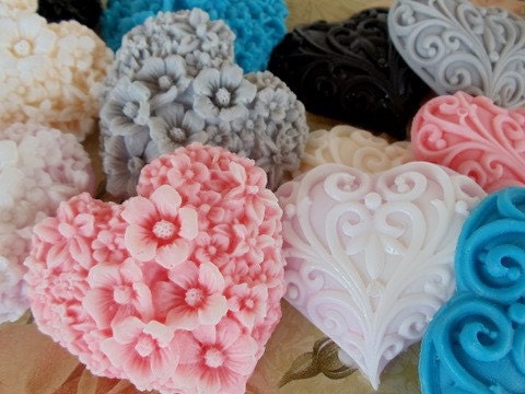 50 Heart Soap - wedding favor, baby shower favor