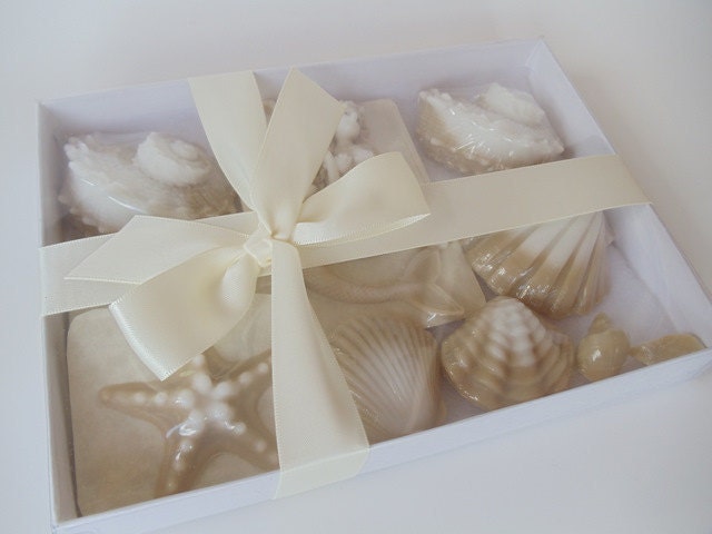 Mermaid and Seashells Gift Set Soap Favors - beach, ocean, nautical