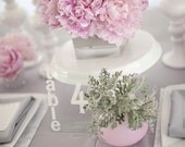 Block Typography Acrylic Table Numbers 1-9