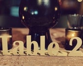 Modern Table Numbers- Standing Paper, 1-9