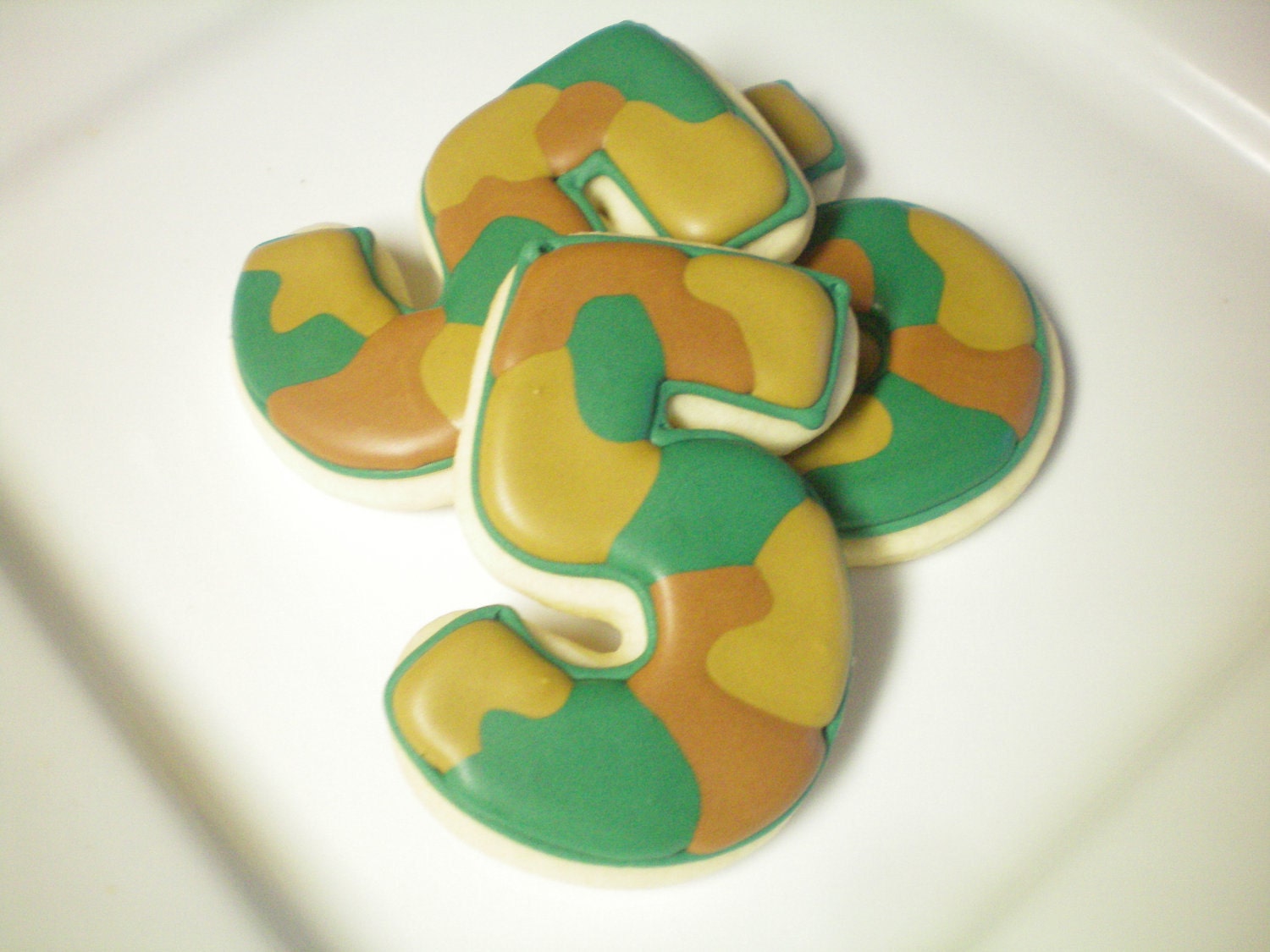 Camoflauge sugar cookies