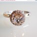 ON SALE Diamonds and White Topaz Engagement ring 14k white gold - RESERVED