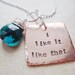 Quirky fun saying I like it like that handstamped copper necklace with briolette