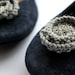 Grey Knitted Flower Shoe Clips (Set of 2)