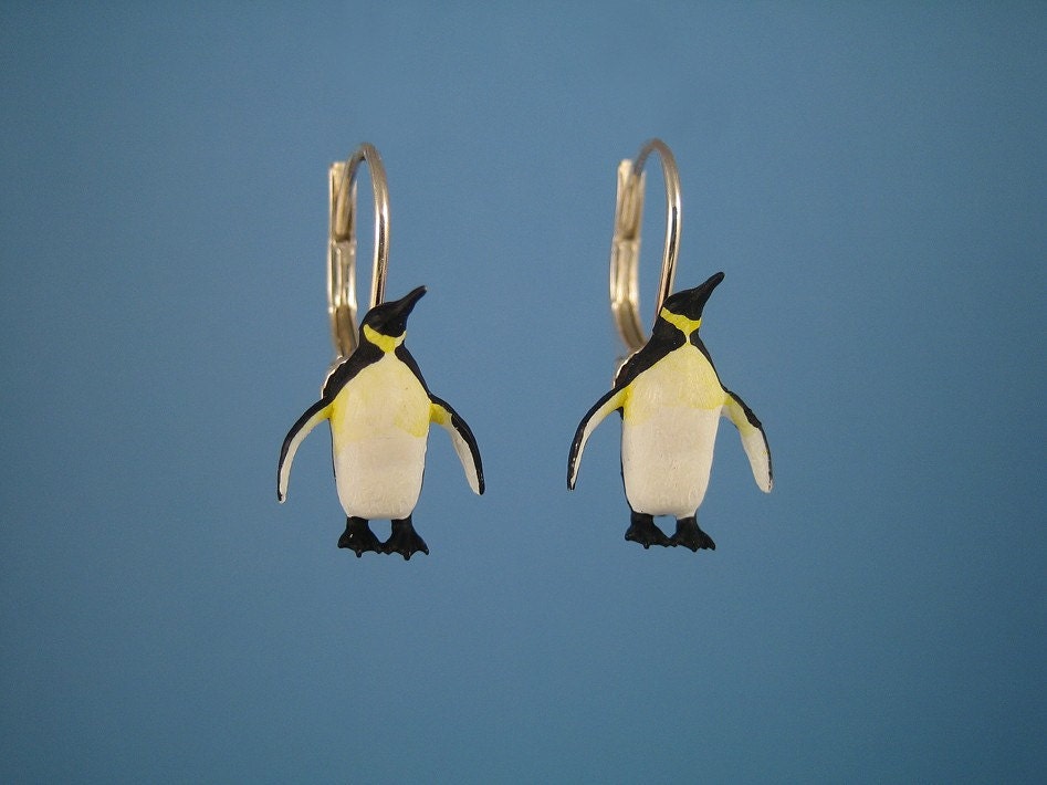 Earrings with penguins