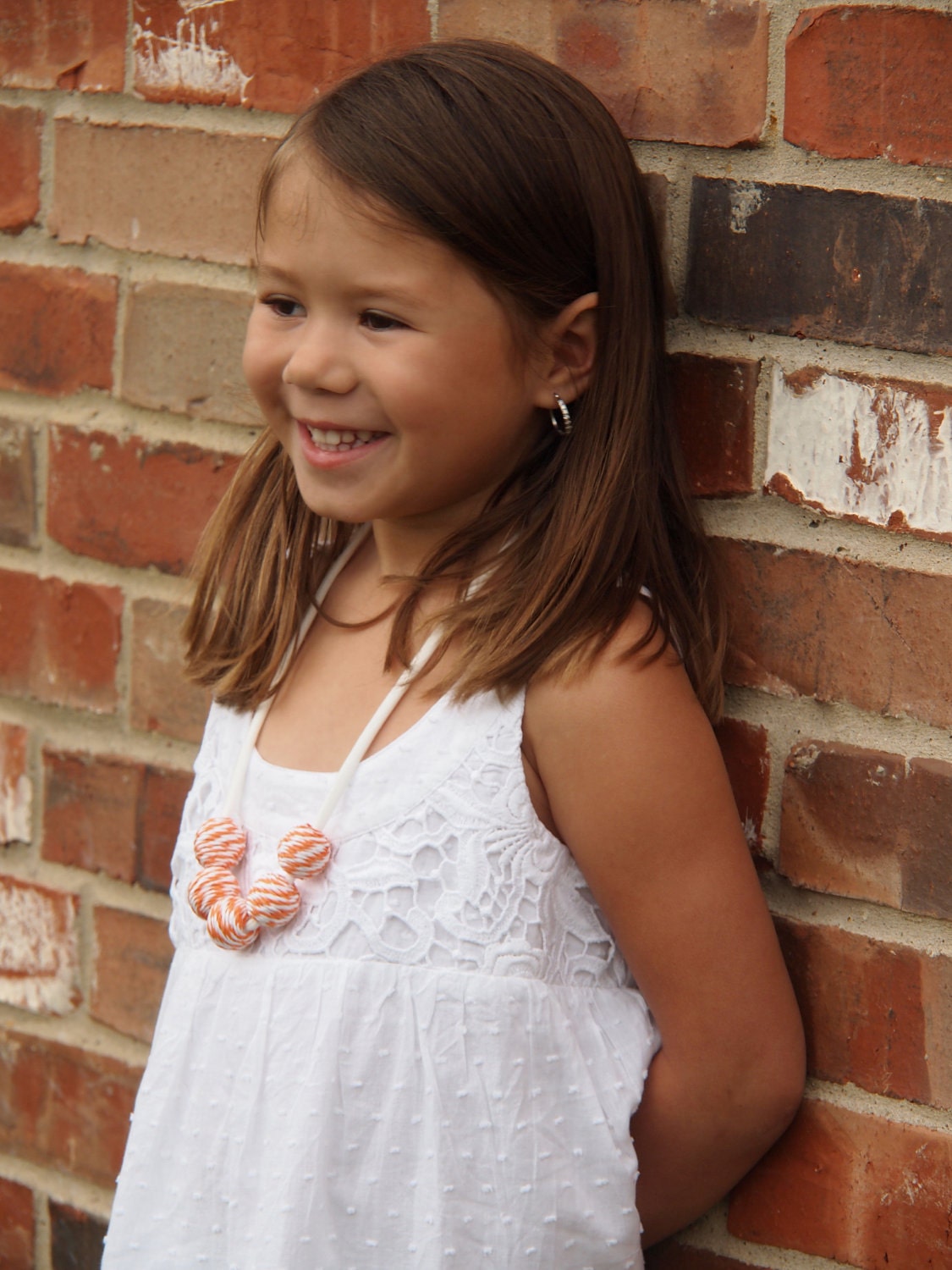 little livly - tangerine dream  (white and orange swirl)