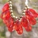 red anthropologie inspired bib statement necklace