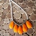 tangerine orange with cream necklace