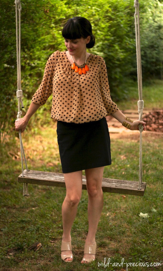 tangerine orange with cream necklace
