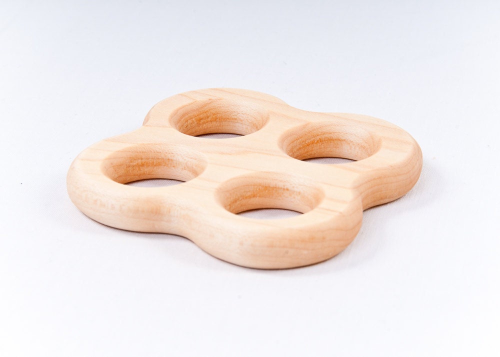 Natural Maple Teething Ring-Wooden Toy Teether