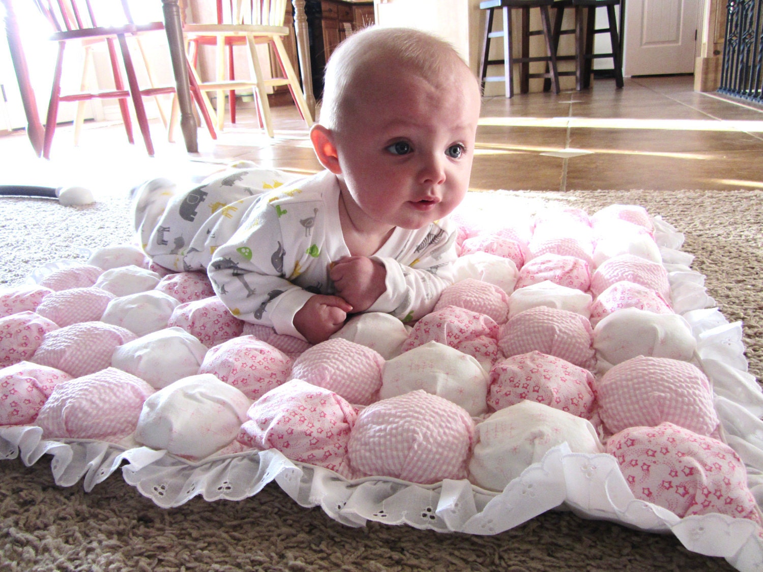 Baby Biscuit Quilt Pink
