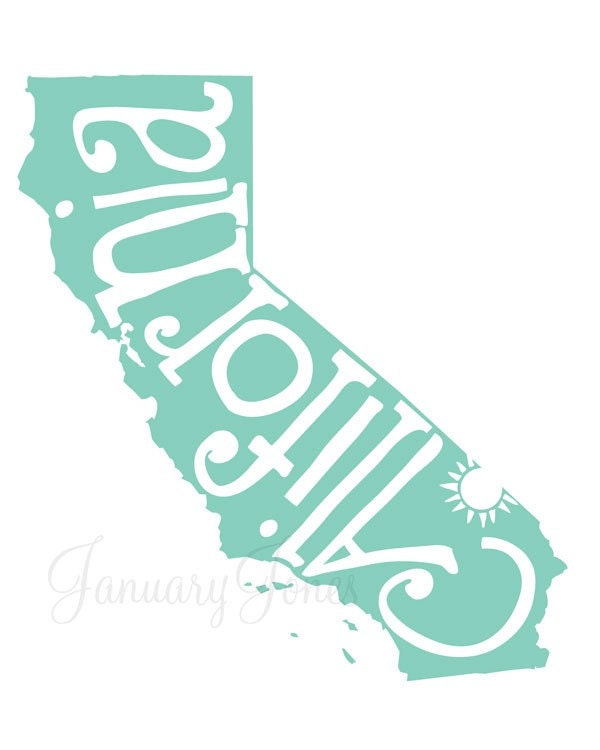 CALIFORNIA map - the ca project art print poster wall decor