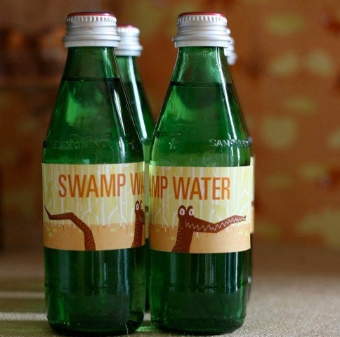 Bayou Water Bottle Label from the Bayou Bash DIY Printable Party Collection by Spaceships and Laser Beams