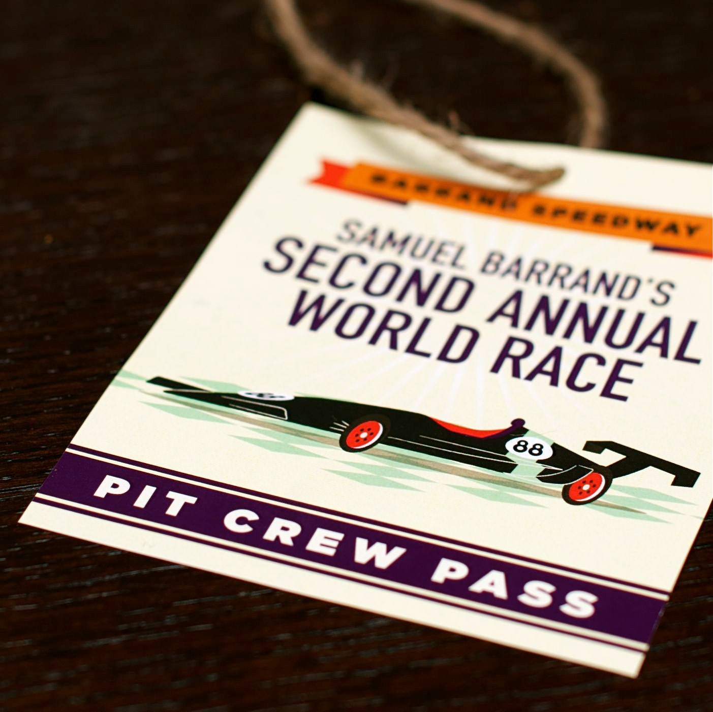 Birthday Party Pit Pass from the Vintage Race Car DIY Printable Collection by Spaceships and Laser Beams Il_570xn