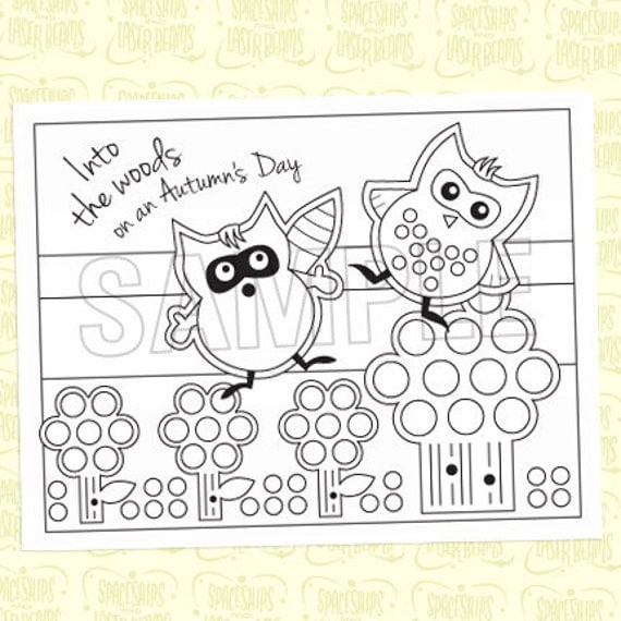 Autumn Coloring Pages on Autumn Party Coloring Page From The Woodland Buddies Diy Printable