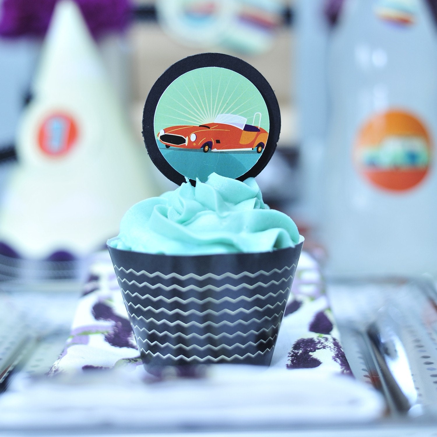 Vintage Car Birthday Value Package DIY Printable Party Collection by Spaceships and Laser Beams