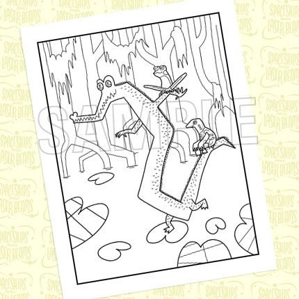 Bayou Coloring Page from the Bayou Bash DIY Printable Party Collection by Spaceships and Laser Beams