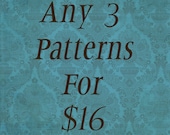 Chose any 3 SINGLE Butterfly Tree PDF sewing Patterns