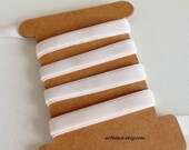 3 yds ivory/off white elastic/stretch velvet ribbon for Headbands/Lingerie/Costume/Altered Couture---3/8''