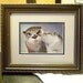 Otters Kissing, print, matted and framed, by Oneta