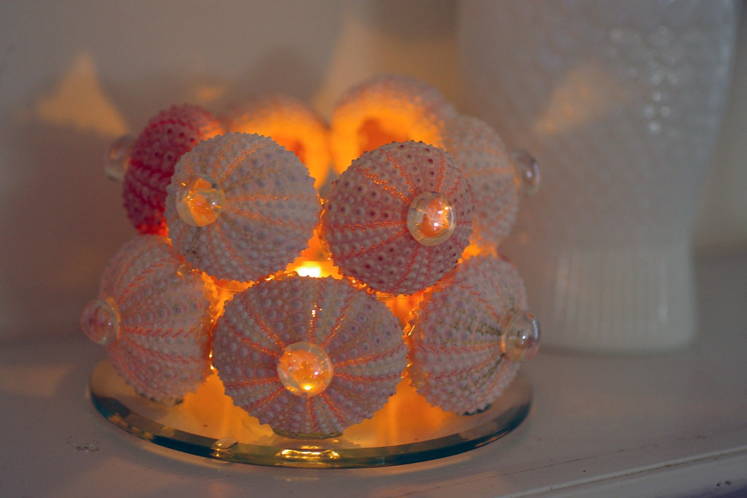 Beach Decor Sea Urchin Candleholder