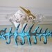 Cast Iron Bone Fish Wall Hook - Blue/Green Patina