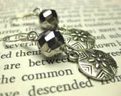 Metallic Glass Sterling Silver Earrings