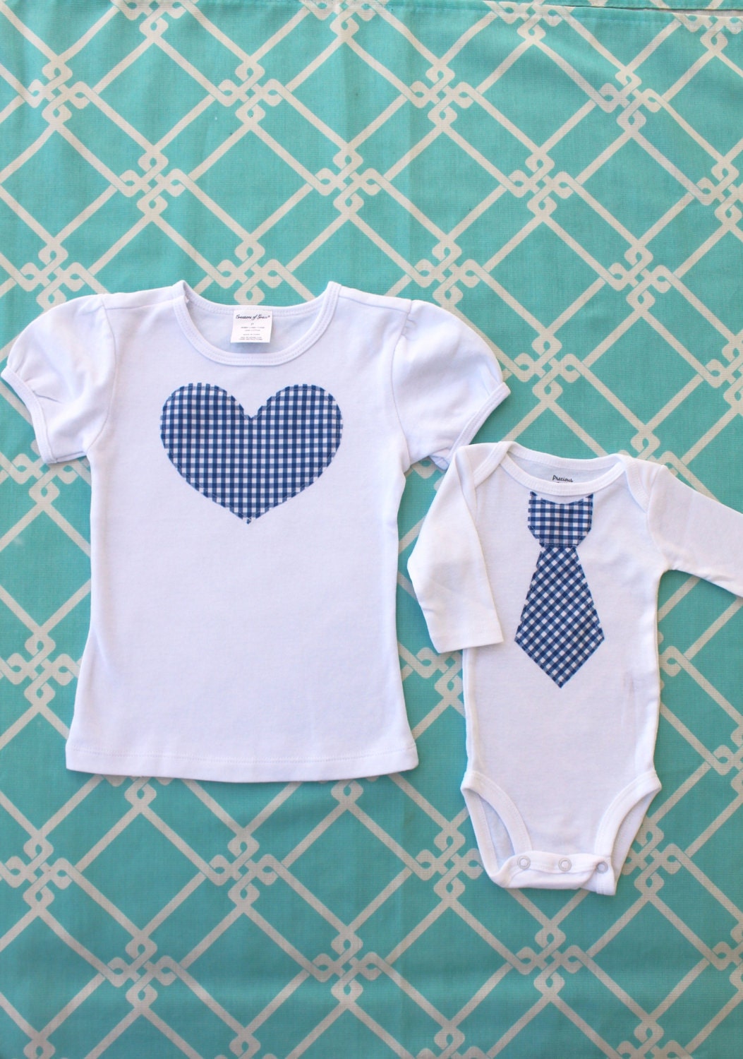 Big Sister and Little Brother Easter Spring SET. Two Non - Personalized T-Shirts. Any Tie AND Any Heart. New Baby, Picture