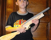 Double Barrel Shotgun Wooden Toy Gun