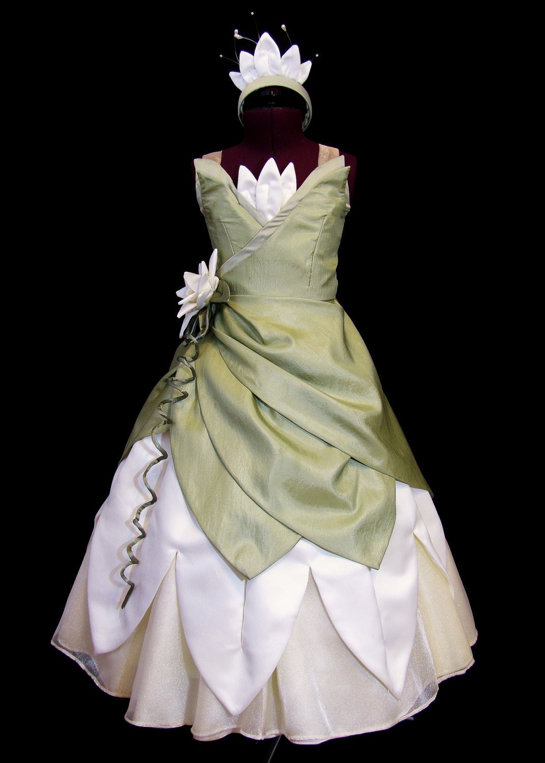 Child's Princess and The Frog Costume Dress Custom Made