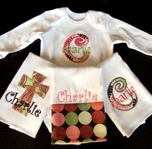 Monogrammed Baby Gift Set