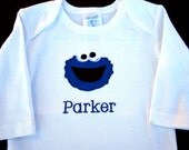 Cookie Monster Shirt with Monogram