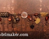 Copper/brass charm bracelet