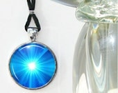 Chakra Necklace Blue Reiki Jewelry Energy Pendant Necklace