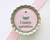 Funny Cupcake Bottle Cap Magnet - gag gift, cute cupcake party favor, cupcake decorations, cupcake birthday, cupcake magnets, fridge magnets