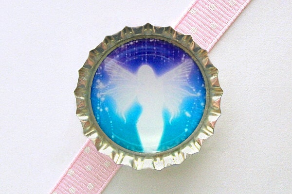 Lovely Fairy Bottle Cap Magnet - kids party favors, fairy bithday party decoration, fairy party favors, fairy girl gift, for girls, fridge