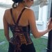 Steampunk corset in faux leather copper and brown colour