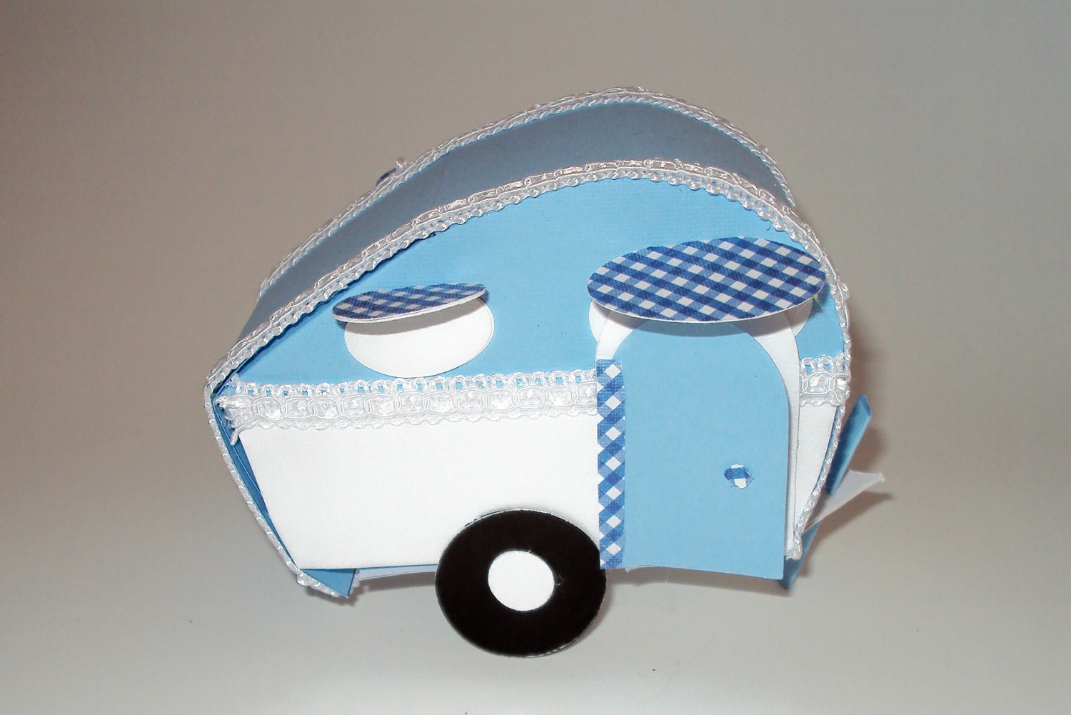 Blue Travel Trailer Gift Box