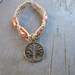 Antiqued Tree of Life Hemp Bracelet with Wooden Beads