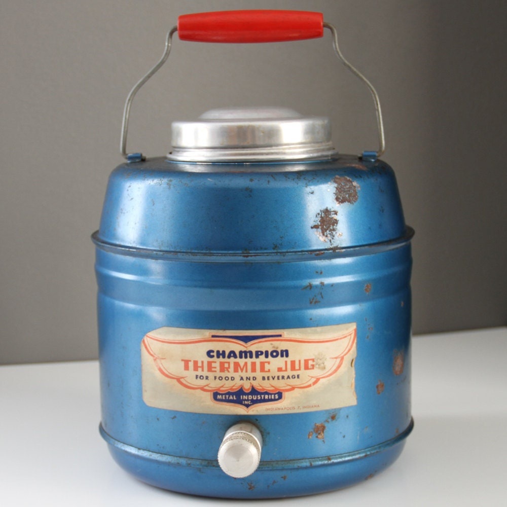 Vintage Blue Champion Thermic Jug - 1940's