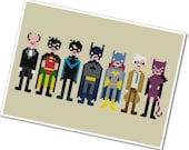 Pixel People - Batman & Friends - PDF Cross-stitch Pattern - INSTANT DOWNLOAD