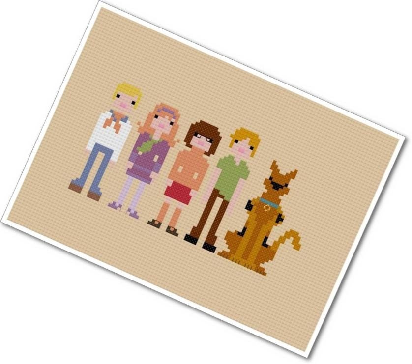 Pixel People - Scooby Doo, Where Are You - PDF Cross Stitch Pattern - INSTANT DOWNLOAD
